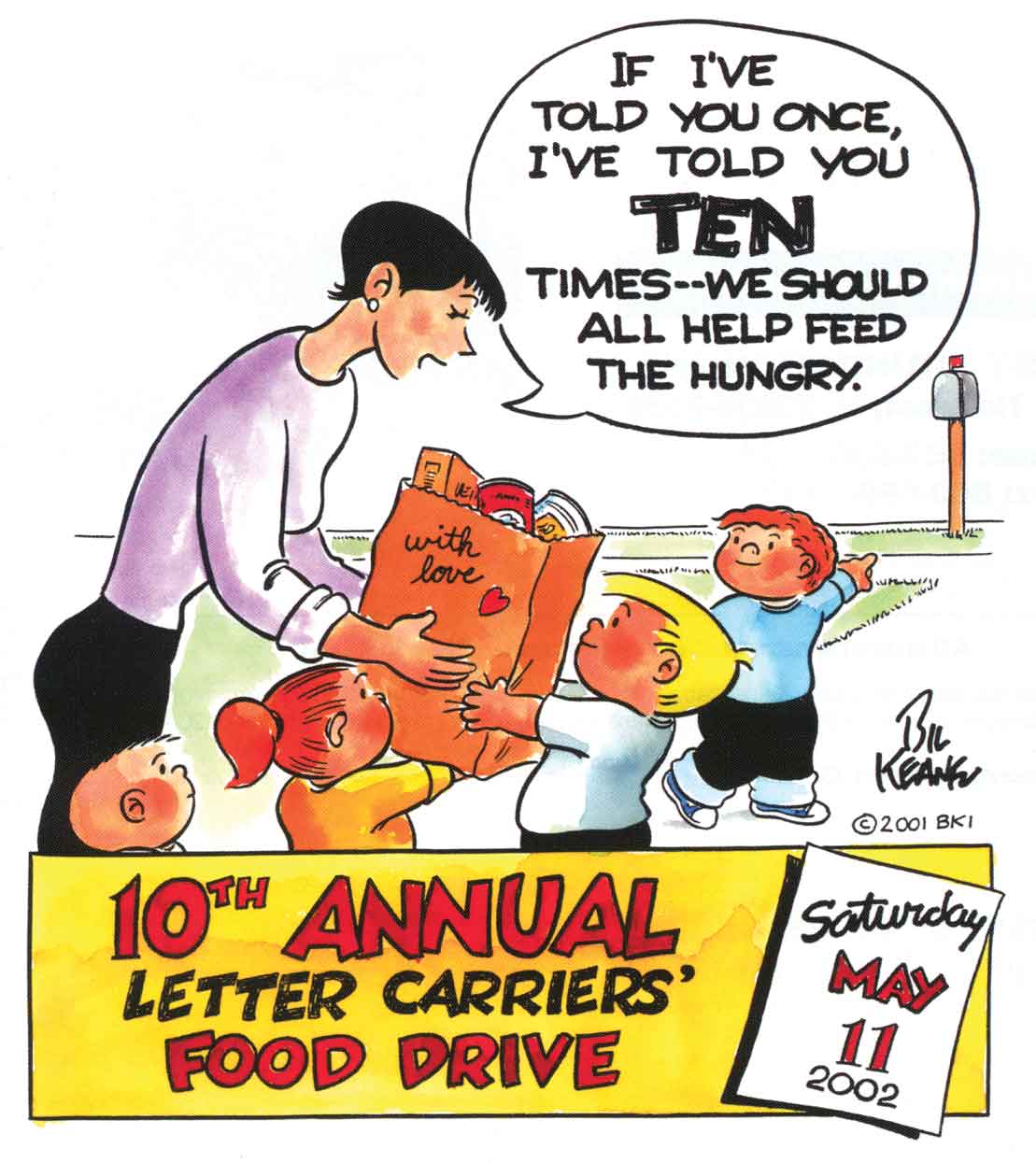 2002 Letter Carrier Food Drive is Saturday, May 11th